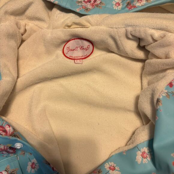 Powell Craft Raincoat Blue Floral Girls Size 2-3 - Picture 4 of 6